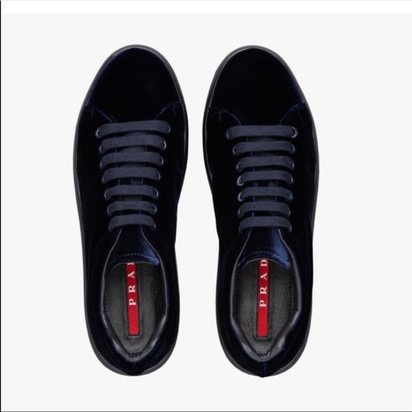 PRADA Velvet Plain Sneaker Size 37 - Picture 2 of 6
